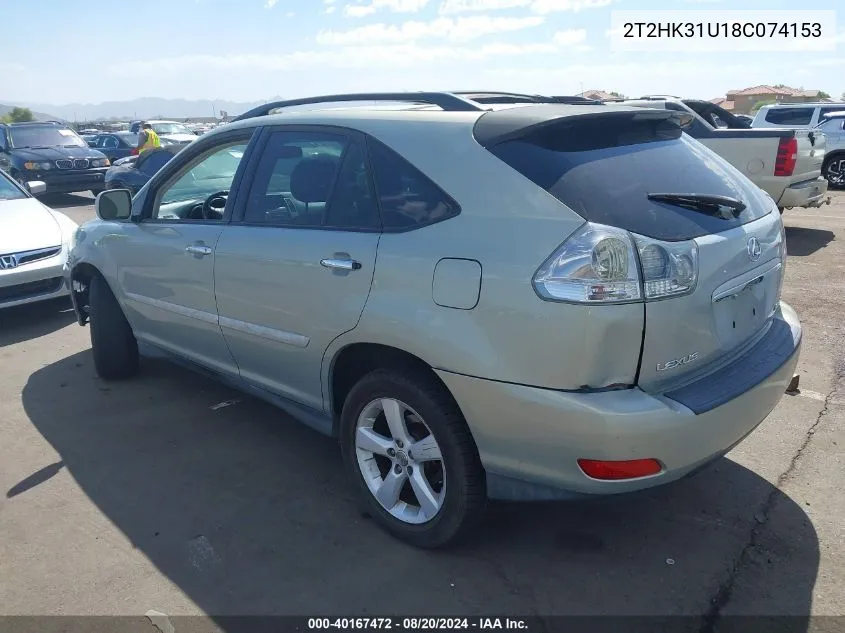 2008 Lexus Rx 350 VIN: 2T2HK31U18C074153 Lot: 40167472