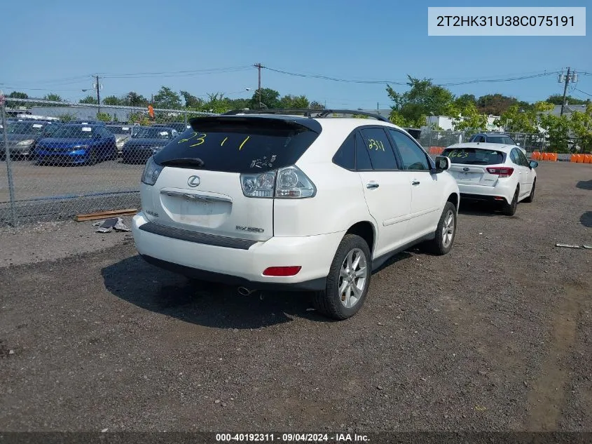 2T2HK31U38C075191 2008 Lexus Rx 350