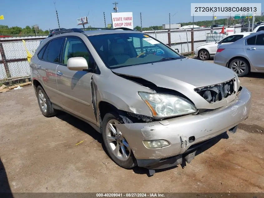 2008 Lexus Rx 350 VIN: 2T2GK31U38C048813 Lot: 40209041