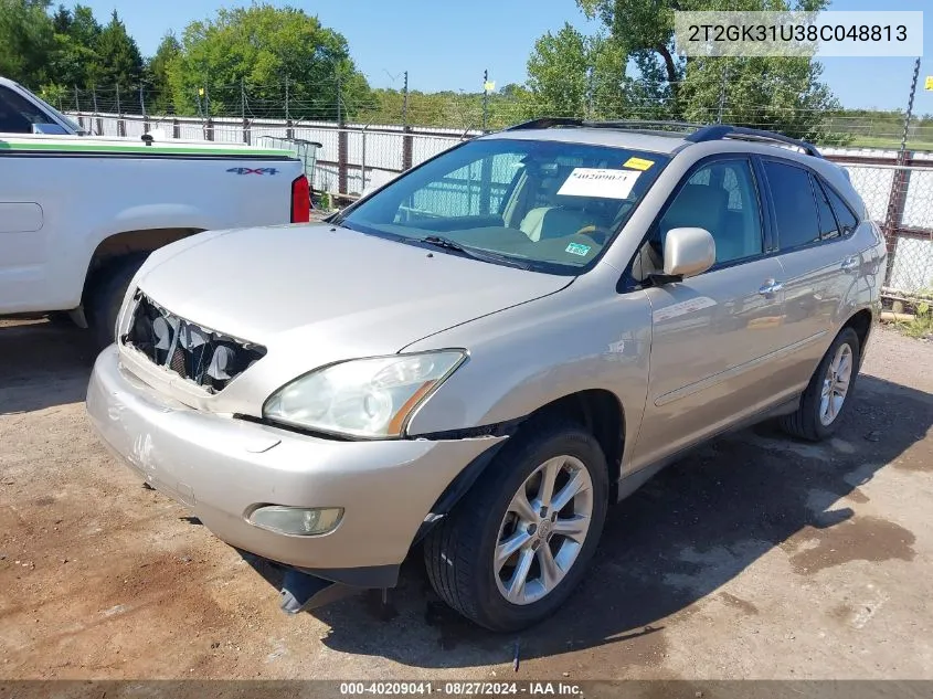 2008 Lexus Rx 350 VIN: 2T2GK31U38C048813 Lot: 40209041