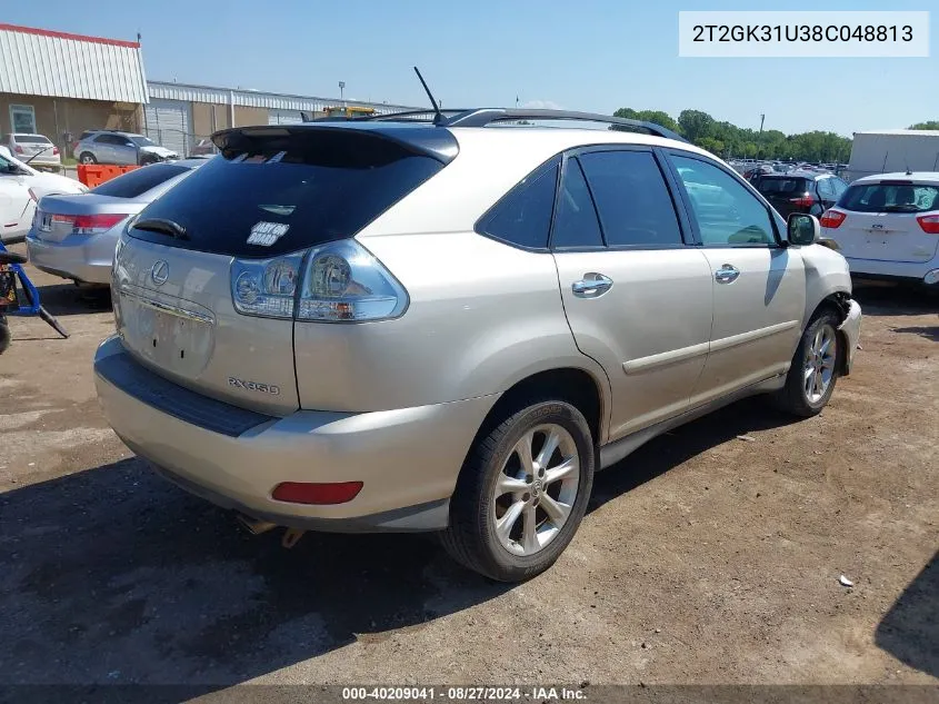 2008 Lexus Rx 350 VIN: 2T2GK31U38C048813 Lot: 40209041