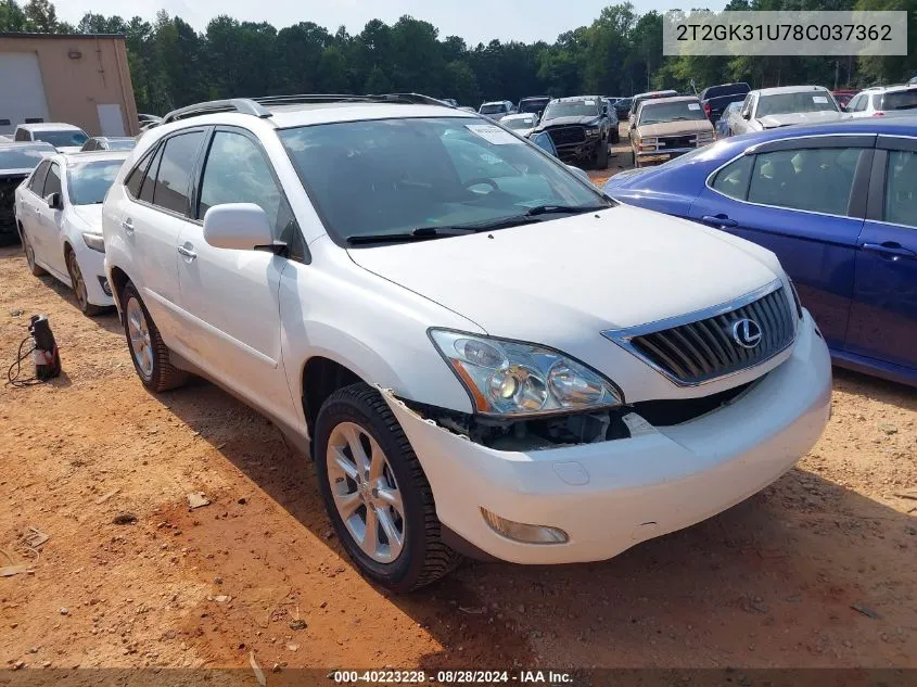 2008 Lexus Rx 350 VIN: 2T2GK31U78C037362 Lot: 40223228