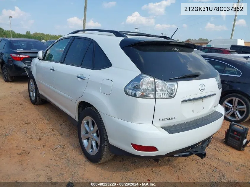 2T2GK31U78C037362 2008 Lexus Rx 350