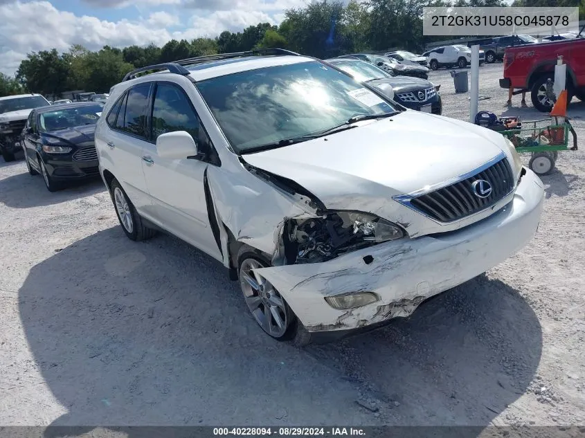 2008 Lexus Rx 350 VIN: 2T2GK31U58C045878 Lot: 40228094