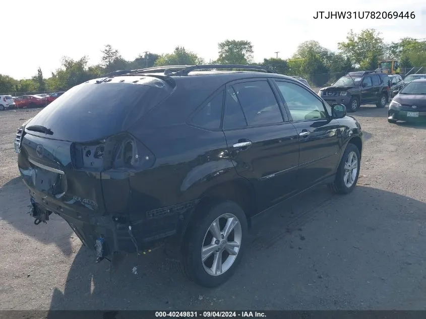 2008 Lexus Rx 400H VIN: JTJHW31U782069446 Lot: 40249831