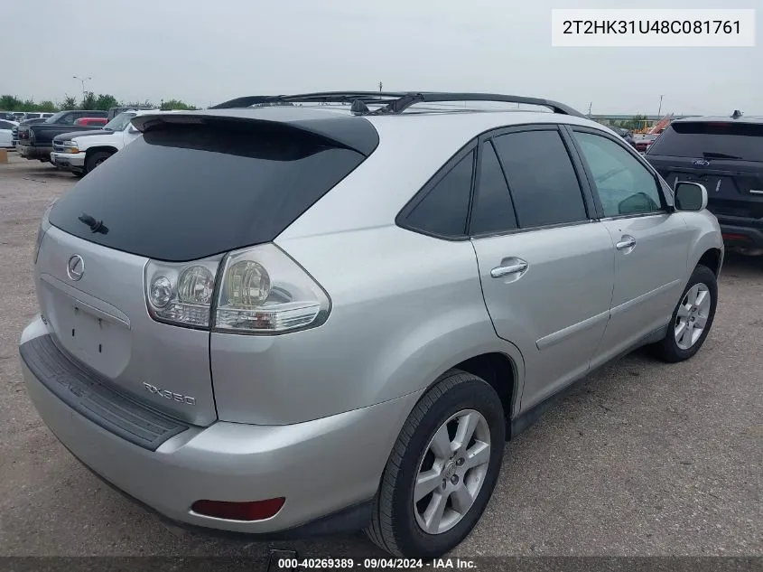 2T2HK31U48C081761 2008 Lexus Rx 350