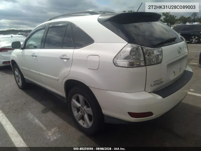 2008 Lexus Rx 350 VIN: 2T2HK31U28C089003 Lot: 40273518