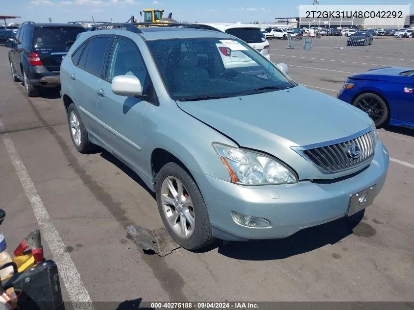 2008 Lexus Rx 350 VIN: 2T2GK31U48C042292 Lot: 40275188