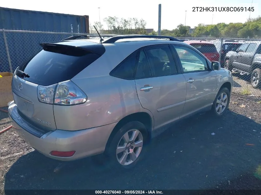 2008 Lexus Rx 350 VIN: 2T2HK31UX8C069145 Lot: 40276040