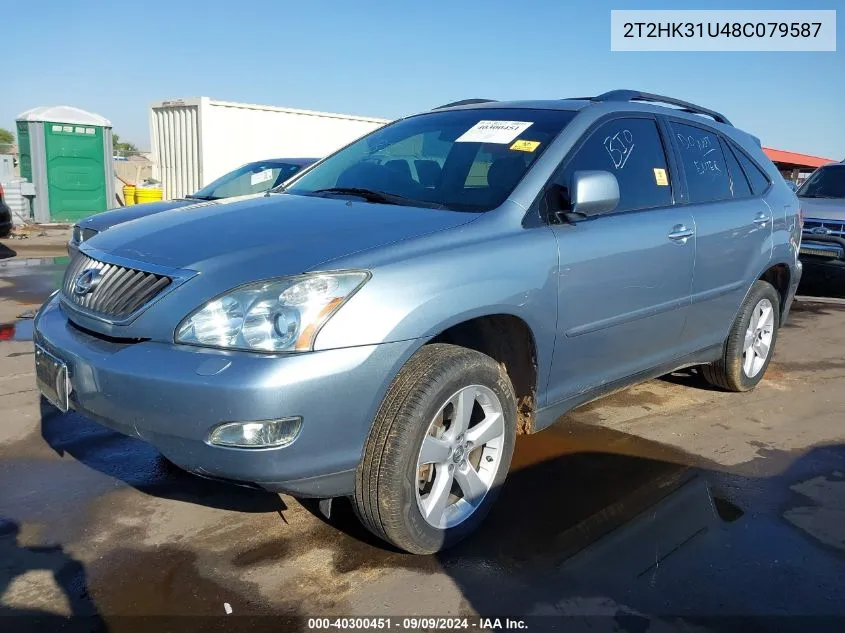 2008 Lexus Rx 350 VIN: 2T2HK31U48C079587 Lot: 40300451