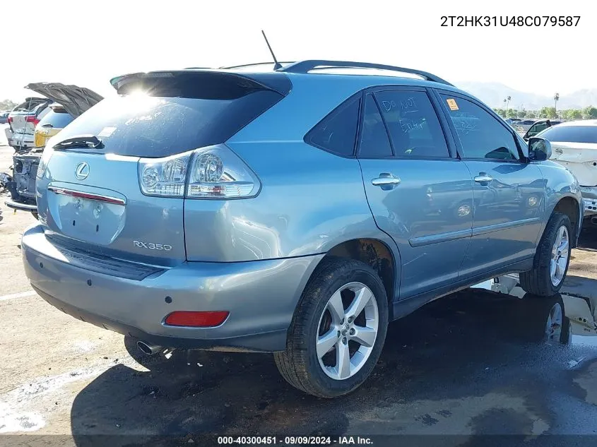 2008 Lexus Rx 350 VIN: 2T2HK31U48C079587 Lot: 40300451