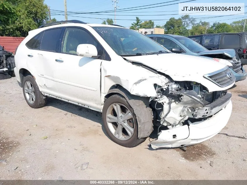 2008 Lexus Rx 400H VIN: JTJHW31U582064102 Lot: 40332268