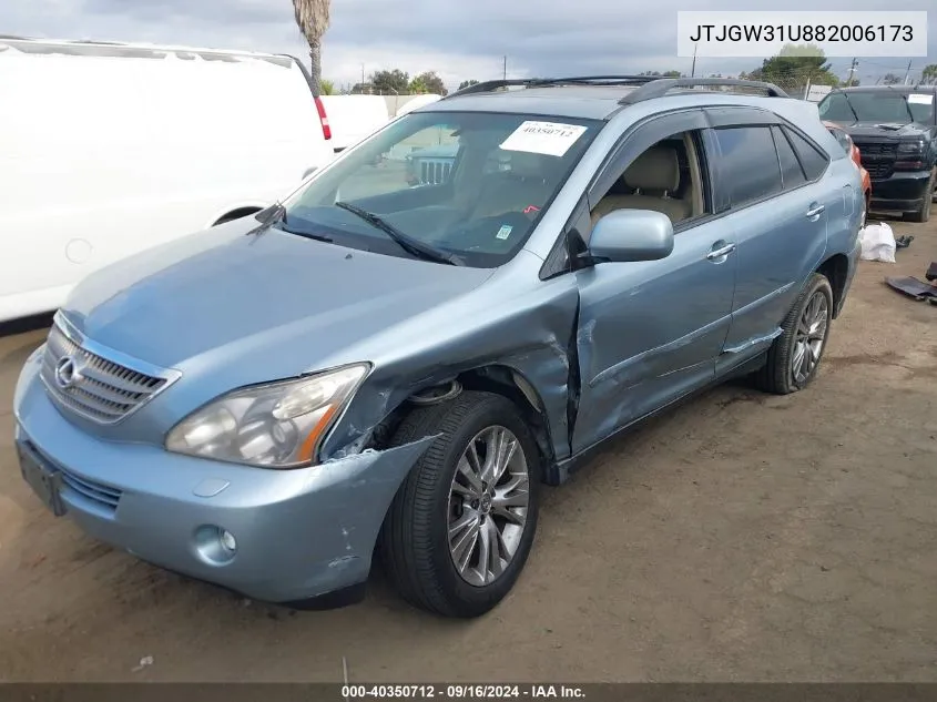 2008 Lexus Rx 400H VIN: JTJGW31U882006173 Lot: 40350712