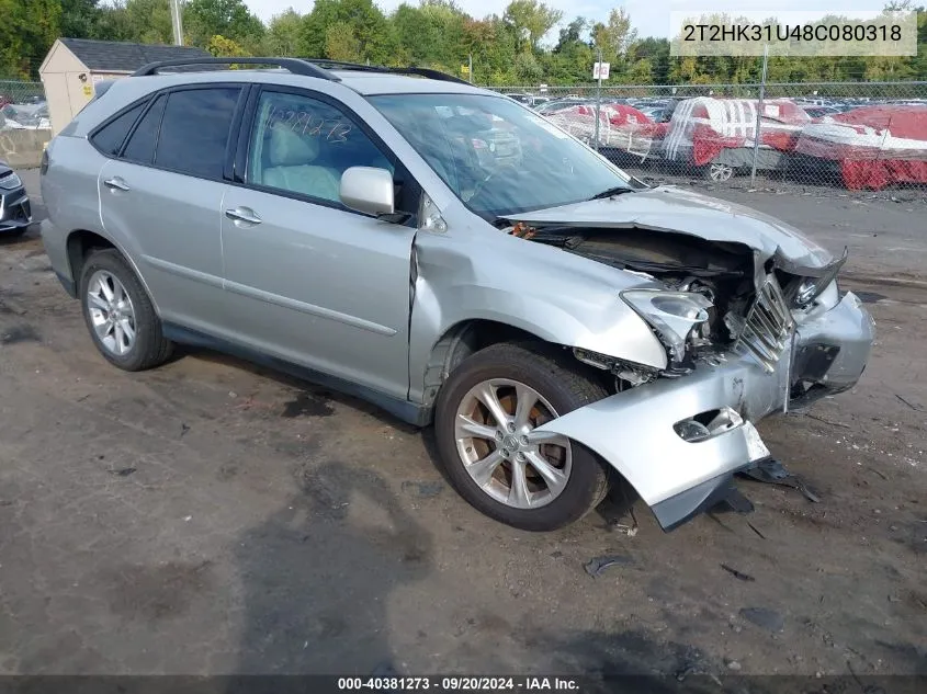 2008 Lexus Rx 350 VIN: 2T2HK31U48C080318 Lot: 40381273