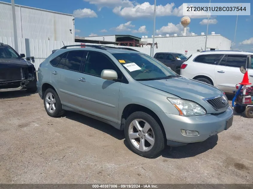 2008 Lexus Rx 350 VIN: 2T2GK31U28C037544 Lot: 40387006