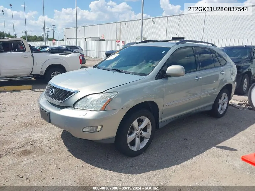 2008 Lexus Rx 350 VIN: 2T2GK31U28C037544 Lot: 40387006