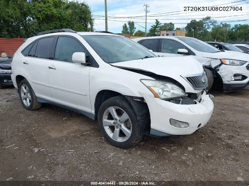 2008 Lexus Rx 350 VIN: 2T2GK31U08C027904 Lot: 40414443