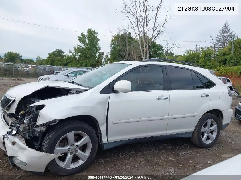 2008 Lexus Rx 350 VIN: 2T2GK31U08C027904 Lot: 40414443