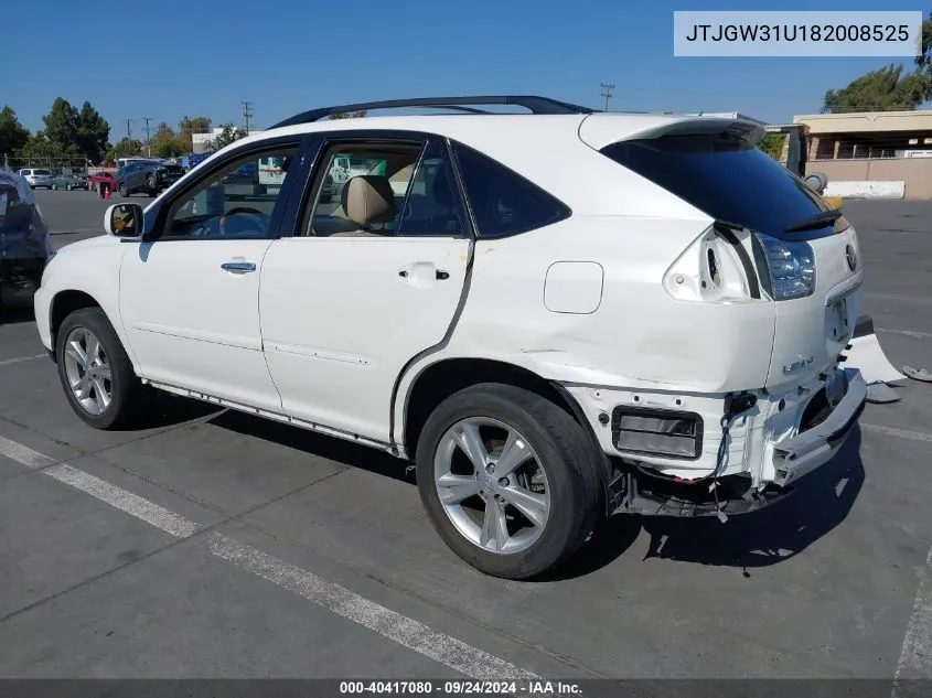 2008 Lexus Rx 400H VIN: JTJGW31U182008525 Lot: 40417080