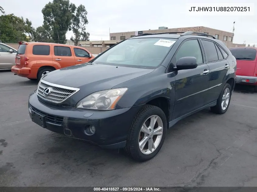 JTJHW31U882070251 2008 Lexus Rx 400H