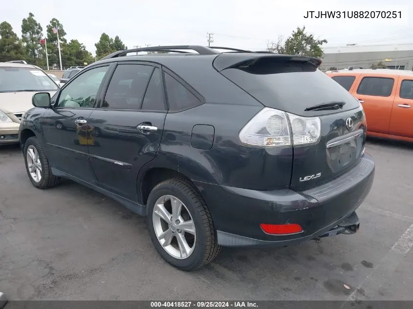 JTJHW31U882070251 2008 Lexus Rx 400H