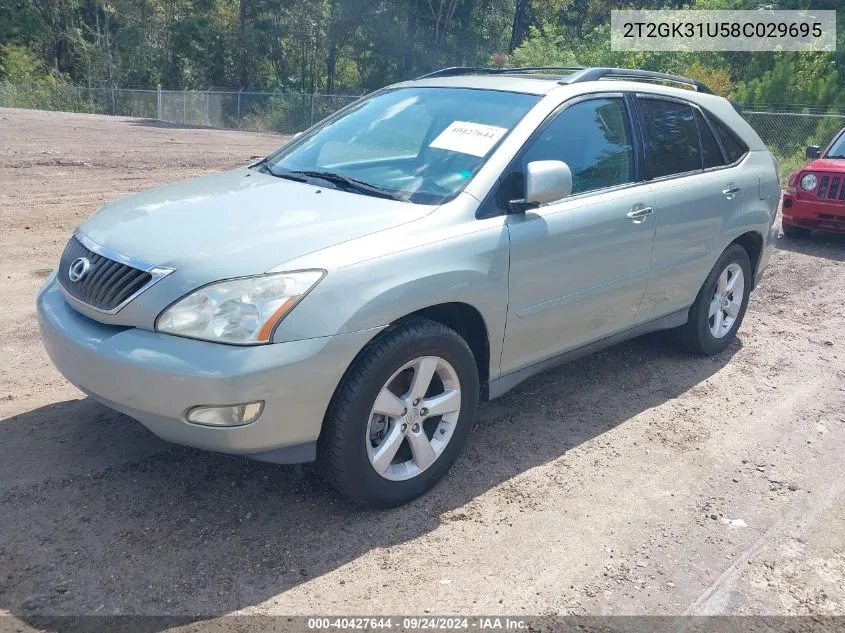 2008 Lexus Rx 350 VIN: 2T2GK31U58C029695 Lot: 40427644