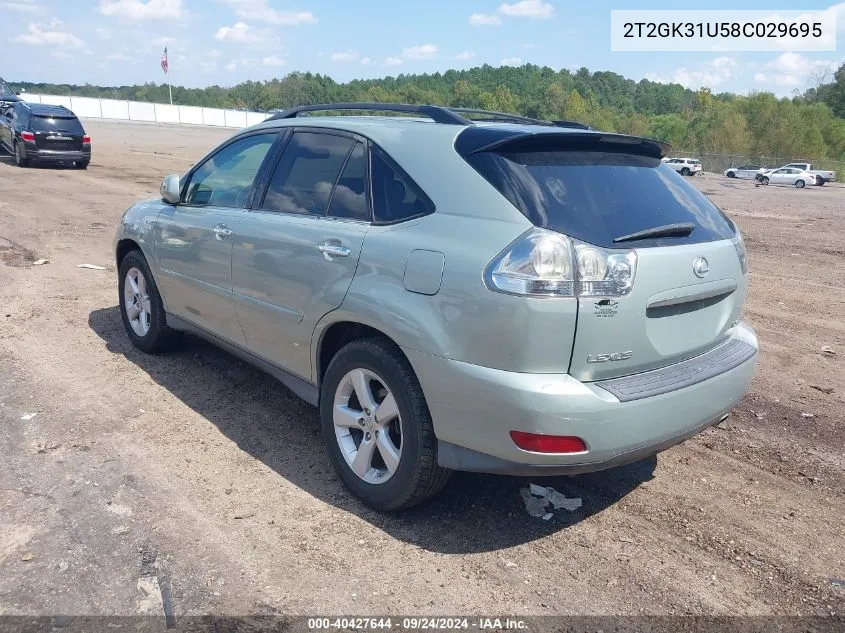 2008 Lexus Rx 350 VIN: 2T2GK31U58C029695 Lot: 40427644