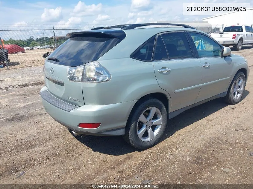 2008 Lexus Rx 350 VIN: 2T2GK31U58C029695 Lot: 40427644