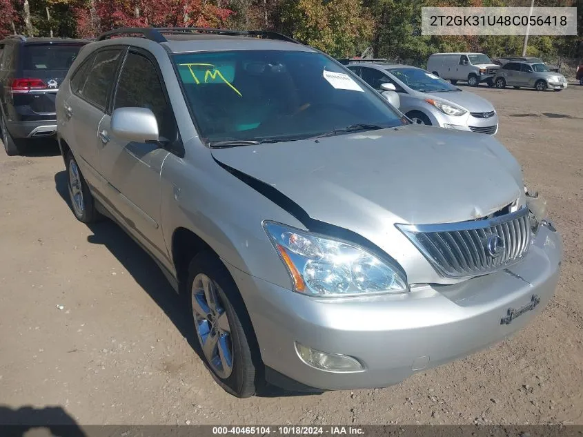 2008 Lexus Rx 350 VIN: 2T2GK31U48C056418 Lot: 40465104