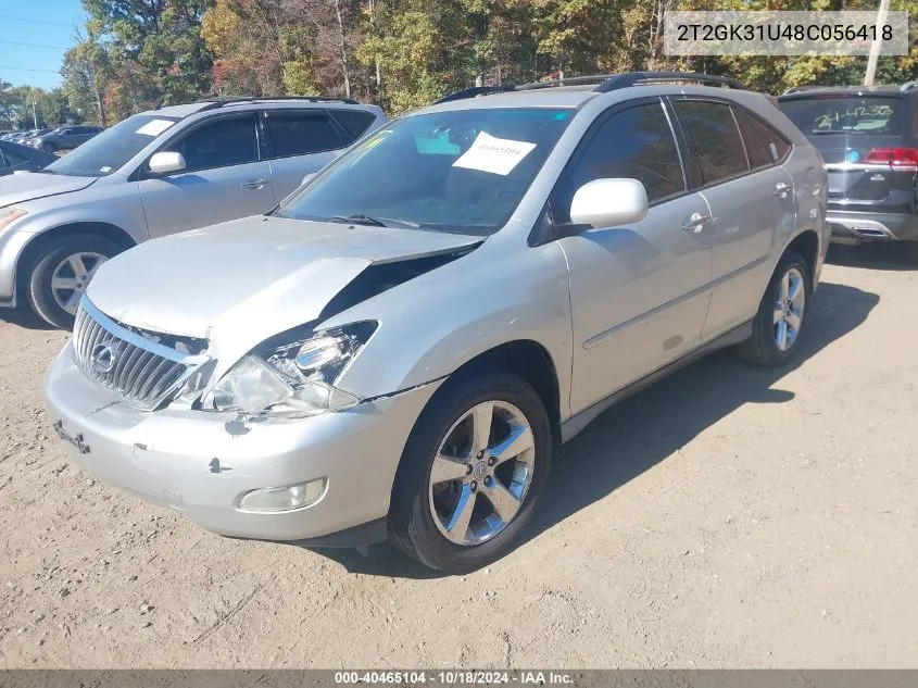 2008 Lexus Rx 350 VIN: 2T2GK31U48C056418 Lot: 40465104