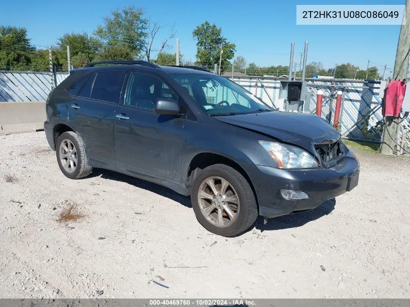 2008 Lexus Rx 350 VIN: 2T2HK31U08C086049 Lot: 40469760