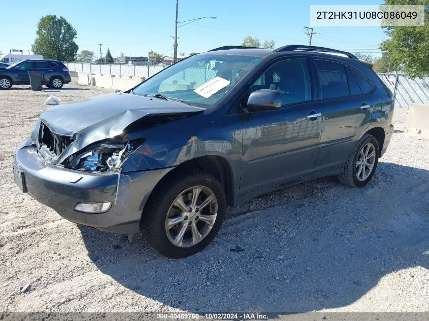 2008 Lexus Rx 350 VIN: 2T2HK31U08C086049 Lot: 40469760