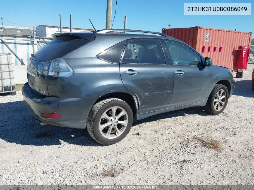 2008 Lexus Rx 350 VIN: 2T2HK31U08C086049 Lot: 40469760