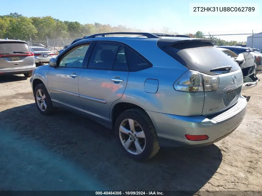 2008 Lexus Rx 350 VIN: 2T2HK31U88C062789 Lot: 40484305