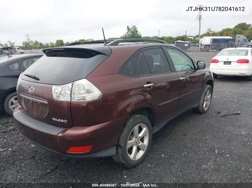 JTJHK31U782041612 2008 Lexus Rx 350