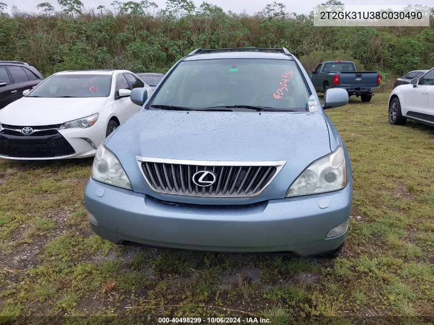 2008 Lexus Rx 350 350 VIN: 2T2GK31U38C030490 Lot: 40498299