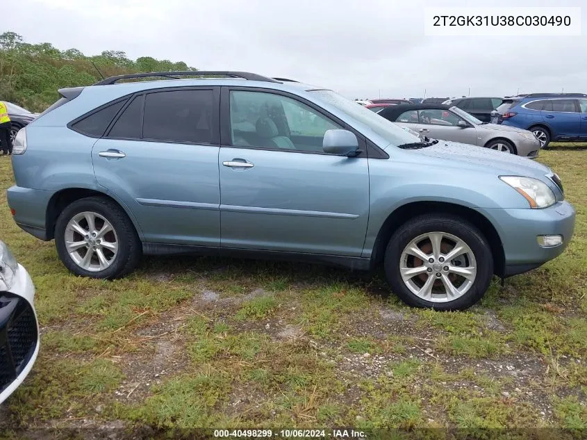 2008 Lexus Rx 350 350 VIN: 2T2GK31U38C030490 Lot: 40498299