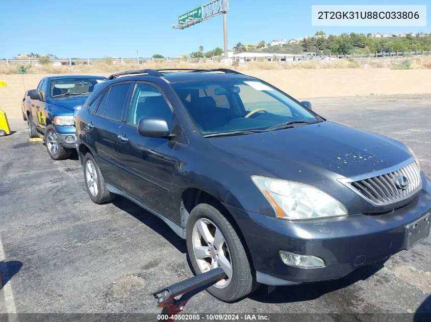 2008 Lexus Rx 350 VIN: 2T2GK31U88C033806 Lot: 40502085