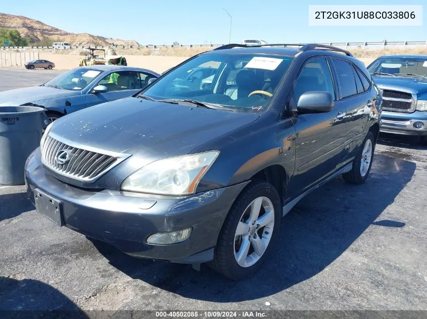 2008 Lexus Rx 350 VIN: 2T2GK31U88C033806 Lot: 40502085