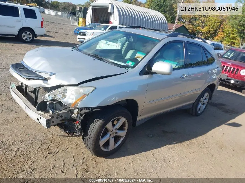 2008 Lexus Rx 350 VIN: 2T2HK31U98C051946 Lot: 40510787