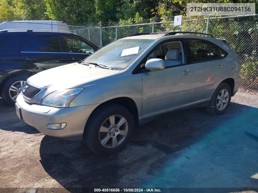 2008 Lexus Rx 350 350 VIN: 2T2HK31U88C094156 Lot: 40516656