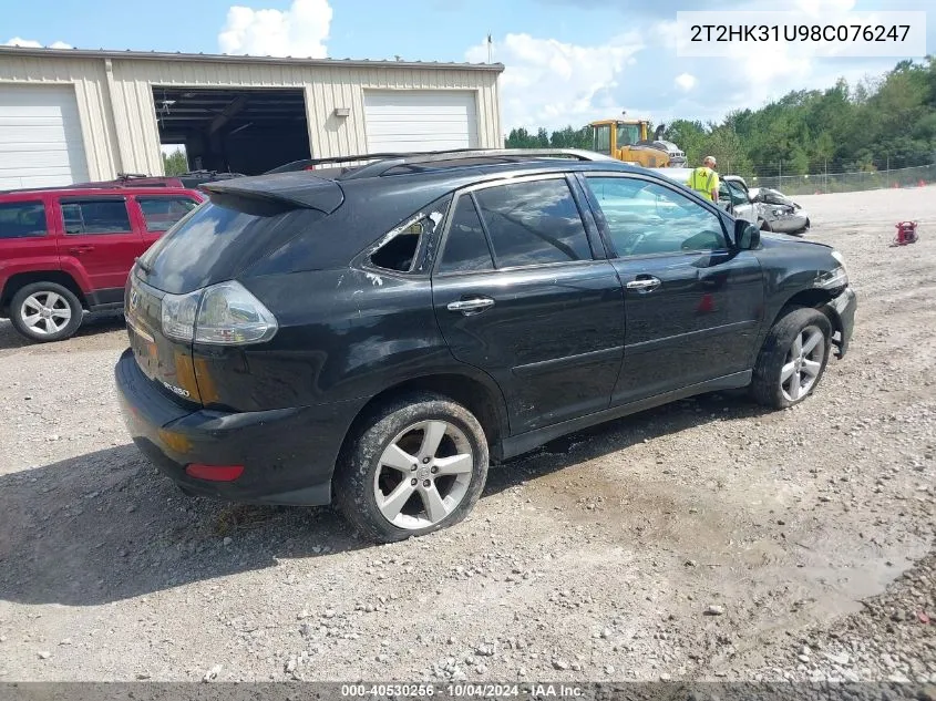 2008 Lexus Rx 350 VIN: 2T2HK31U98C076247 Lot: 40530256