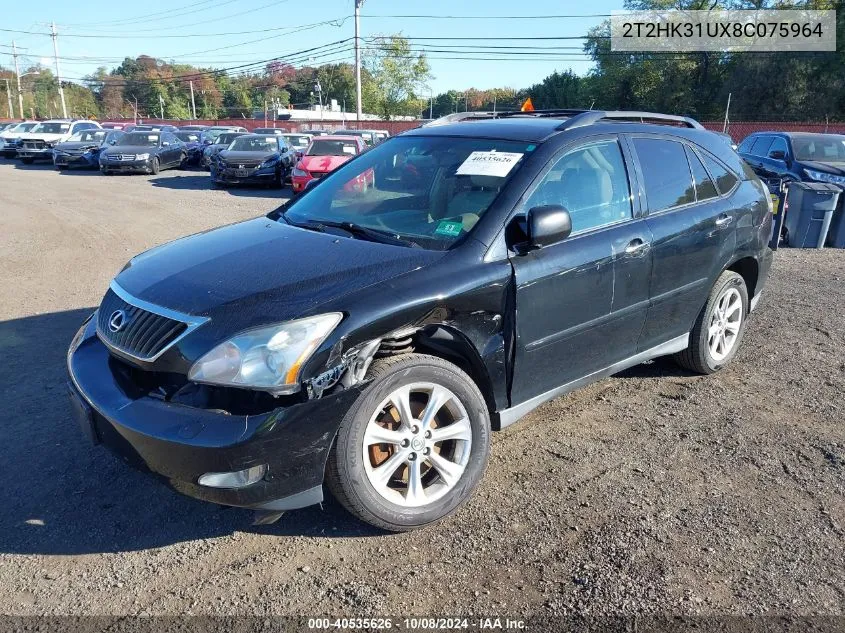 2008 Lexus Rx 350 VIN: 2T2HK31UX8C075964 Lot: 40535626