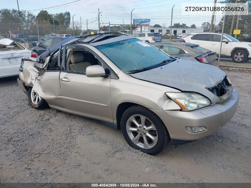 2008 Lexus Rx 350 VIN: 2T2GK31U88C056826 Lot: 40542959