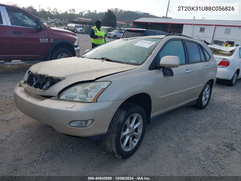 2008 Lexus Rx 350 VIN: 2T2GK31U88C056826 Lot: 40542959