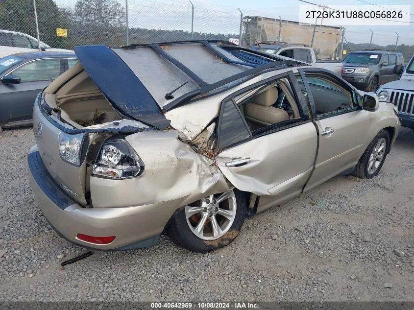 2008 Lexus Rx 350 VIN: 2T2GK31U88C056826 Lot: 40542959