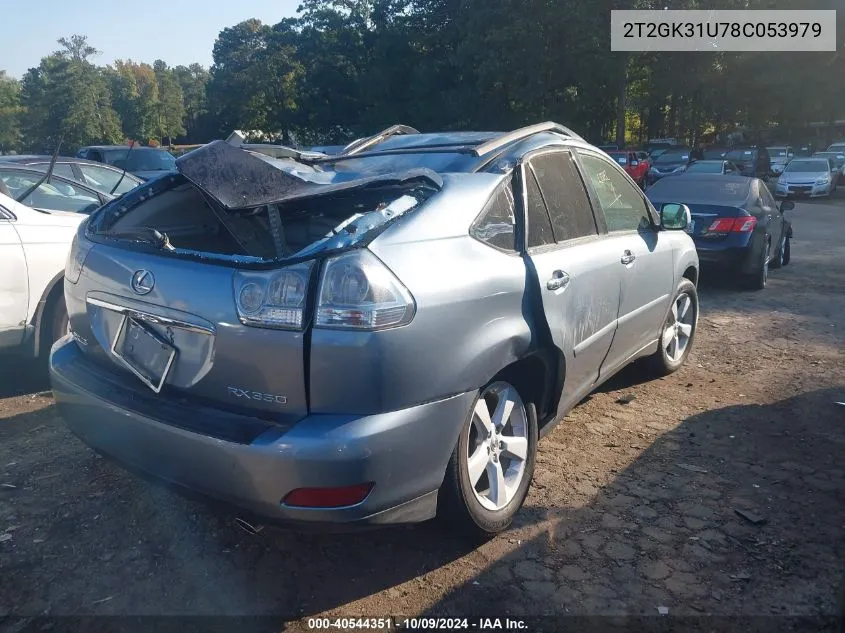 2008 Lexus Rx 350 VIN: 2T2GK31U78C053979 Lot: 40544351