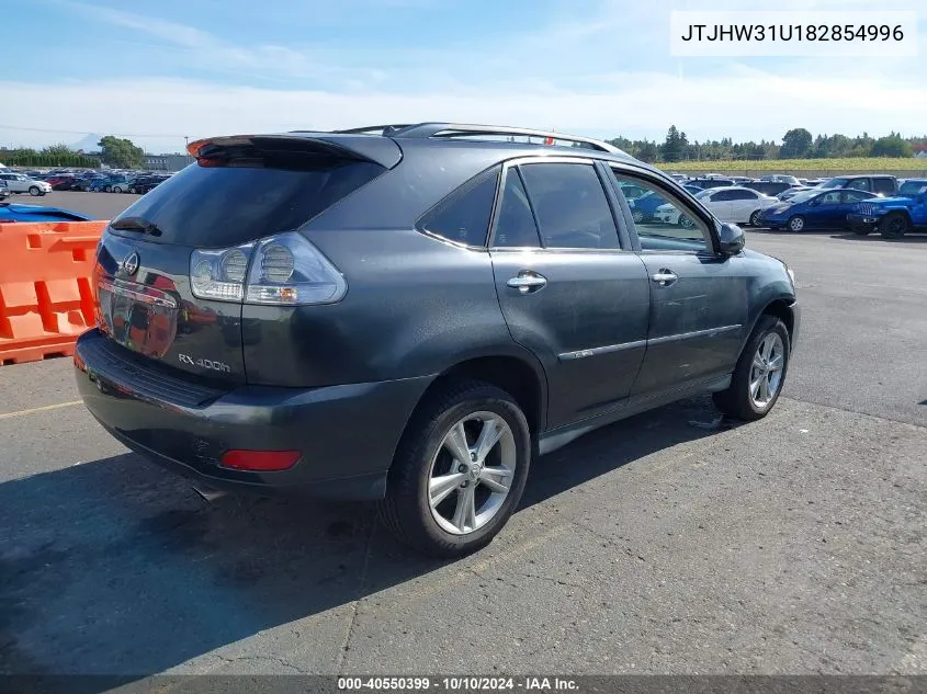 2008 Lexus Rx 400H VIN: JTJHW31U182854996 Lot: 40550399