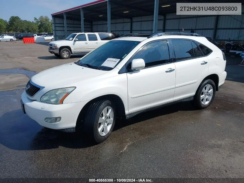 2008 Lexus Rx 350 VIN: 2T2HK31U48C093800 Lot: 40555308