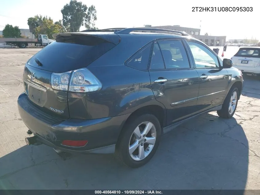 2008 Lexus Rx 350 VIN: 2T2HK31U08C095303 Lot: 40564810